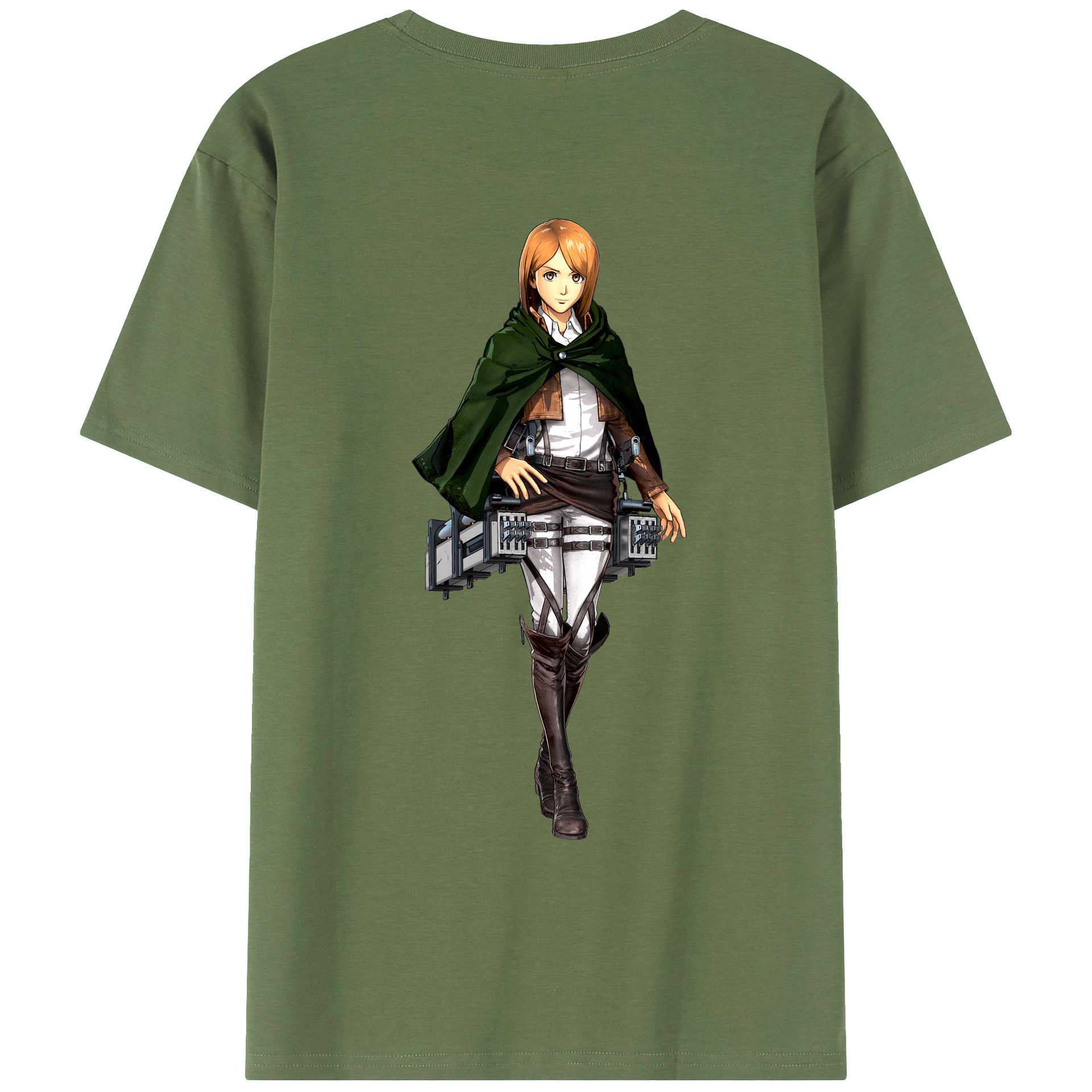 （画像用） 進撃の巨人 ペトラ·ラル Attack on Titan Petra Rall 綿100％ メンズ半袖Tシャツ（バックプリント） 通気性